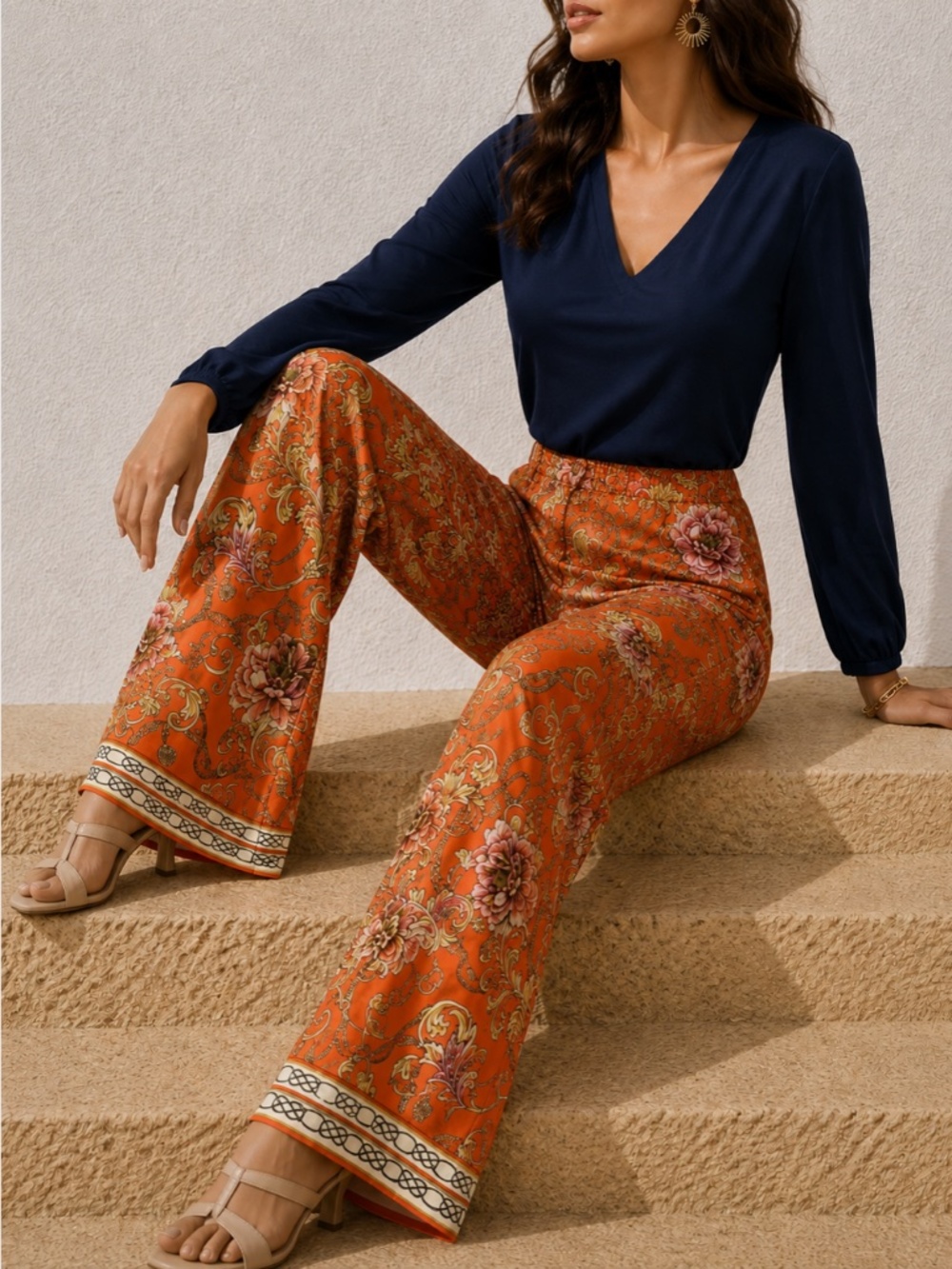 Printed Palazzo Pants